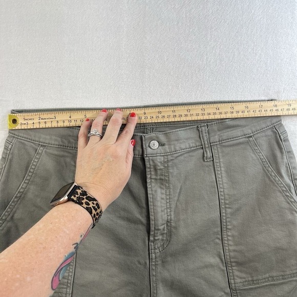 Old Navy Sz 16 Sky-Hi Straight Extra High Waisted Pop Color Utility Jeans Grey - Picture 11 of 15